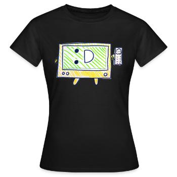 Der Fernseher - Frauen T-Shirt - Schwarz - Vorne - AI Model Female 172 dark (172cm)