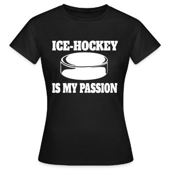 Eishockey Eishockeyteam Geschenk Wintersport - Frauen T-Shirt - Schwarz - Vorne - AI Model Female 172 dark (172cm)