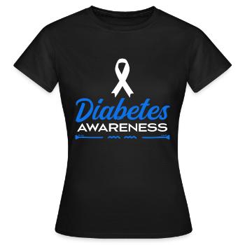 Diabetes-Bewusstsein - Frauen T-Shirt - Schwarz - Vorne - AI Model Female 172 dark (172cm)