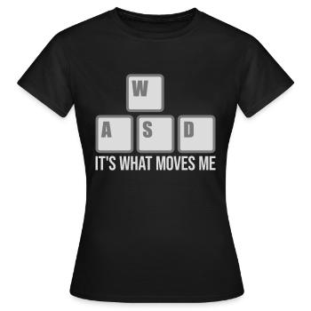 c’est ce qui m’émeut - T-shirt Femme - noir - Devant - AI Model Female 172 dark (172cm)