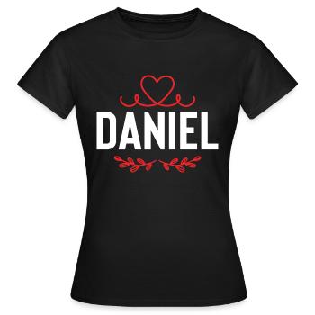 Daniel - Frauen T-Shirt - Schwarz - Vorne - AI Model Female 172 dark (172cm)