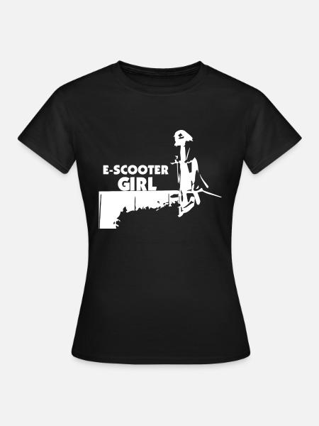 E-Scooter E-Roller Scooter - Frauen T-Shirt - Schwarz