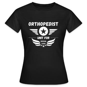 Orthopedist Unit for Special Tasks - Women's T-Shirt - black - Front - AI Model Female 172 dark (172cm)