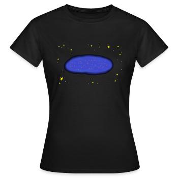 Silver dew between the stars - Women's T-Shirt - black - Front - AI Model Female 172 dark (172cm)