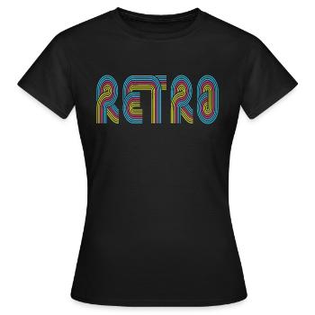 Rétro - T-shirt Femme - noir - Devant - AI Model Female 172 dark (172cm)