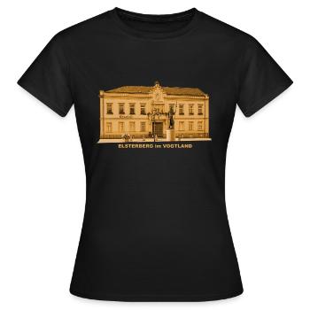 Elsterberg Town Hall Vogtland Saxony - Women's T-Shirt - black - Front - AI Model Female 172 dark (172cm)