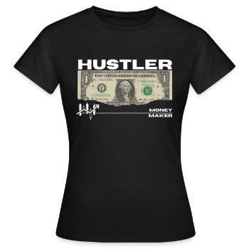Hustler - Women's T-Shirt - black - Front - AI Model Female 172 dark (172cm)