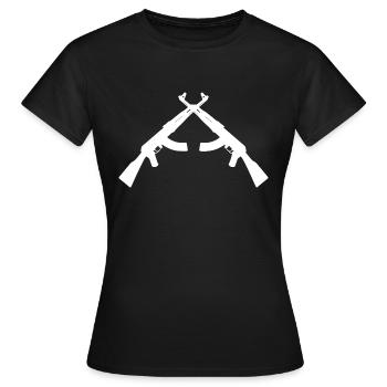 AK 4 Assault Rifle - Kalashnikov - Weapons - Women's T-Shirt - black - Front - AI Model Female 172 dark (172cm)