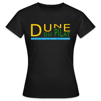 Dune du Pilat, die höchste Düne Europas - Frauen T-Shirt - Schwarz - Vorne - AI Model Female 172 dark (172cm)