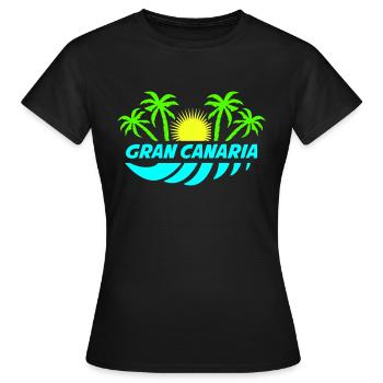 Grande Canarie - T-shirt Femme - noir - Devant - AI Model Female 172 dark (172cm)