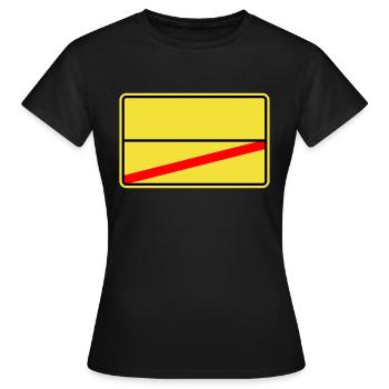 Ortsschild Planko - Frauen T-Shirt - Schwarz - Vorne - AI Model Female 172 dark (172cm)