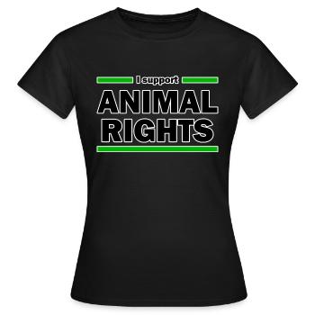 Droits des animaux - T-shirt Femme - noir - Devant - AI Model Female 172 dark (172cm)