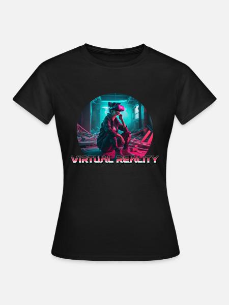 Virtueller Verzicht - Frauen T-Shirt - Schwarz