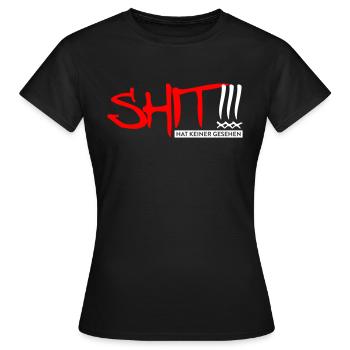 SHIT hat keiner gesehen!!! - Frauen T-Shirt - Schwarz - Vorne - AI Model Female 172 dark (172cm)