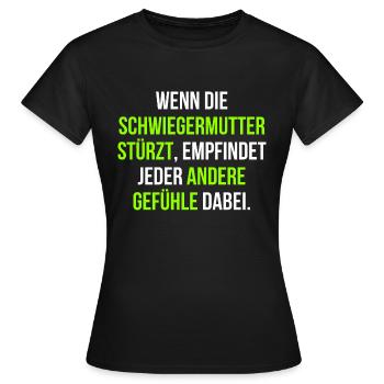Schwiegermutter Familie Spruch - Frauen T-Shirt - Schwarz - Vorne - AI Model Female 172 dark (172cm)