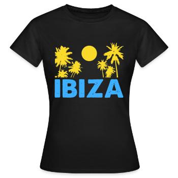 Ibiza - T-shirt Femme - noir - Devant - AI Model Female 172 dark (172cm)