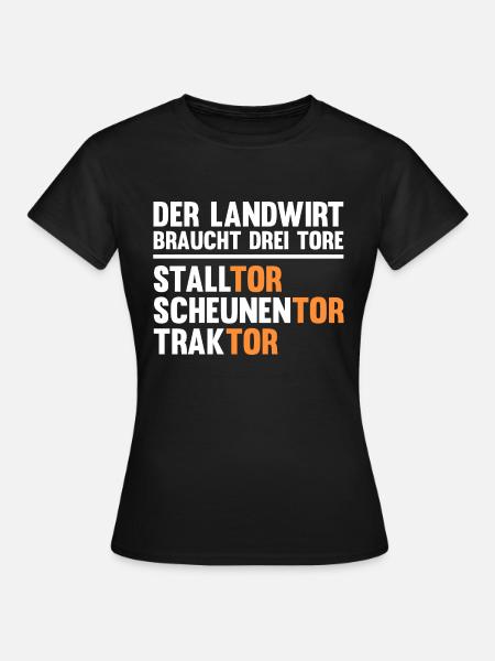 Landwirtschaft Bauer Landwirt - Frauen T-Shirt - Schwarz
