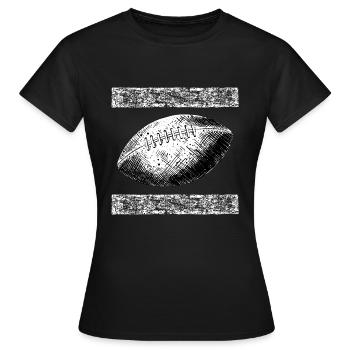 Football américain Peau de porc USA Sports - T-shirt Femme - noir - Devant - AI Model Female 172 dark (172cm)