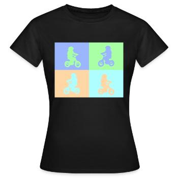 Junior Biker Pop Art pastel - Women's T-Shirt - black - Front - AI Model Female 172 dark (172cm)