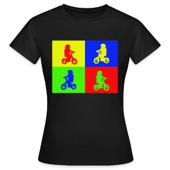 Junior Biker Pop Art Color - Women's T-Shirt - black - Front - AI Model Female 172 dark (172cm)