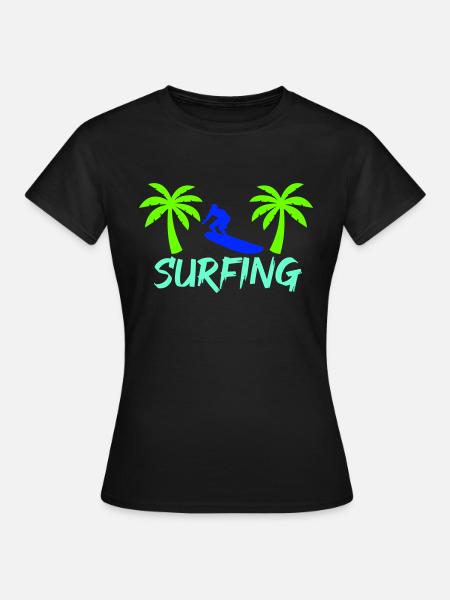 surfing - Frauen T-Shirt - Schwarz