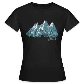 Design alpin par Pioswelt - T-shirt Femme - noir - Devant - AI Model Female 172 dark (172cm)