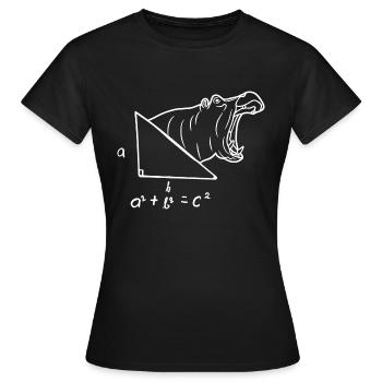 Théorème de l’hypoténuse de Pythagore pour les professeurs de mathématiques - T-shirt Femme - noir - Devant - AI Model Female 172 dark (172cm)
