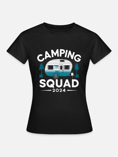 Camping Squad 2024 Wohnwagen Campen - Frauen T-Shirt - Schwarz