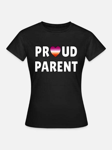 Stolze Eltern Lesben-Flagge - Frauen T-Shirt - Schwarz