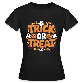 Trick or Treat - Women's T-Shirt - black - Front - AI Model Female 172 dark (172cm)