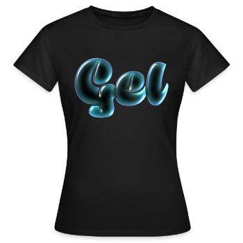 Effet de texte gel - T-shirt Femme - noir - Devant - AI Model Female 172 dark (172cm)