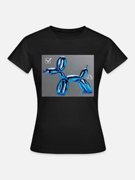 Dog Balloon - T-shirt Femme - noir