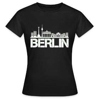 Horizon de Berlin - T-shirt Femme - noir - Devant - AI Model Female 172 dark (172cm)