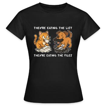 Listes et fichiers - T-shirt Femme - noir - Devant - AI Model Female 172 dark (172cm)