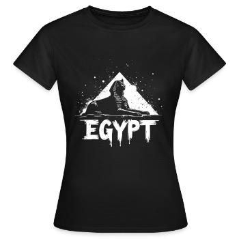 Pyramide du Sphinx d’Égypte - T-shirt Femme - noir - Devant - AI Model Female 172 dark (172cm)