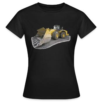 chantier pelleteuse bulldozer - Frauen T-Shirt - Schwarz - Vorne - AI Model Female 172 dark (172cm)