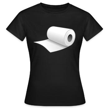 papier toilette - T-shirt Femme - noir - Devant - AI Model Female 172 dark (172cm)