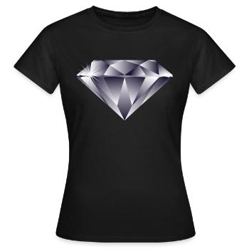 Diamant - Frauen T-Shirt - Schwarz - Vorne - AI Model Female 172 dark (172cm)