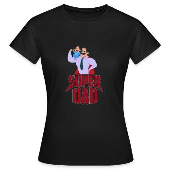 SUPER DAD - T-shirt Femme - noir - Devant - AI Model Female 172 dark (172cm)
