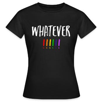 Whatever LGBT Regenbogen - Frauen T-Shirt - Schwarz - Vorne - AI Model Female 172 dark (172cm)
