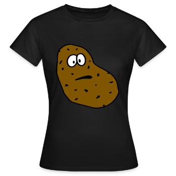 pomme de terre - T-shirt Femme - noir - Devant - AI Model Female 172 dark (172cm)
