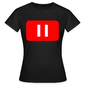 Pause logo - Women's T-Shirt - black - Front - AI Model Female 172 dark (172cm)