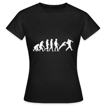 Evolution of Trainer Evolution - Women's T-Shirt - black - Front - AI Model Female 172 dark (172cm)