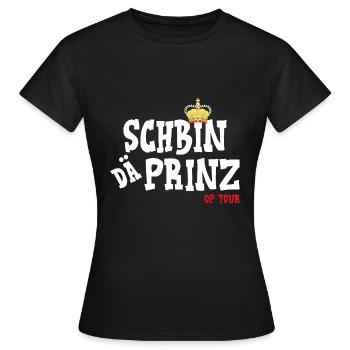 Koeln Schbin dae Prinz op Tour - Frauen T-Shirt - Schwarz - Vorne - AI Model Female 172 dark (172cm)
