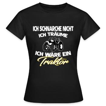 ICH SCHNARCHE NICHT - Frauen T-Shirt - Schwarz - Vorne - AI Model Female 172 dark (172cm)
