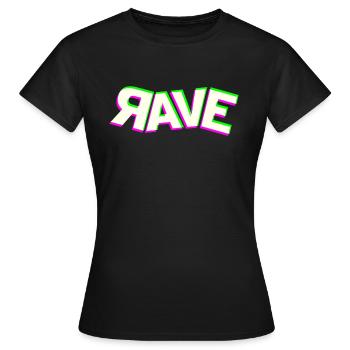 rave dj raver techno dubstep acide house party edm - T-shirt Femme - noir - Devant - AI Model Female 172 dark (172cm)