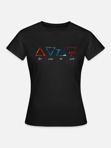 Alchemistische Elemente - Frauen T-Shirt - Schwarz