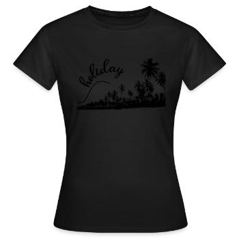 holiday - T-shirt Femme - noir - Devant - AI Model Female 172 dark (172cm)