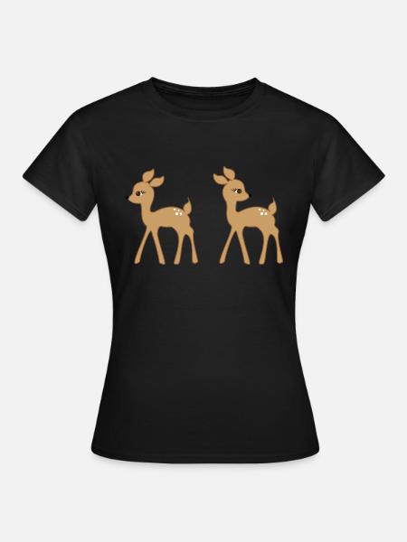 deer 1157862 1280 - Frauen T-Shirt - Schwarz