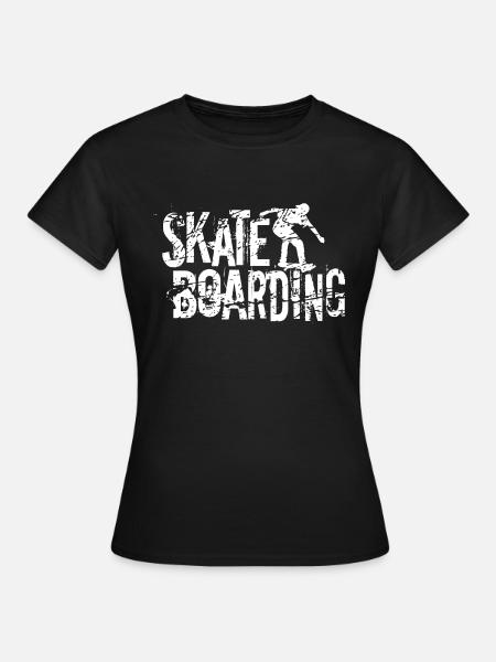 Skateboarding - Frauen T-Shirt - Schwarz